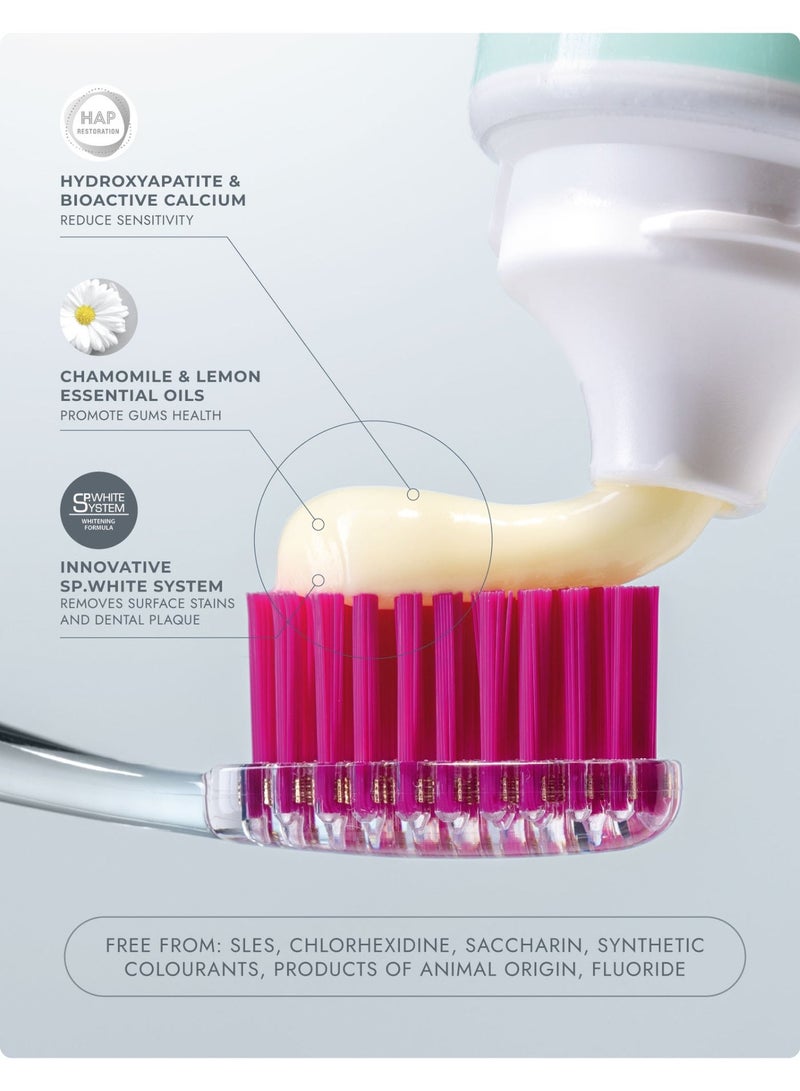 سبلات بروفيشنال سنسيتيف | معجون أسنان طبيعي | يقلل حساسية الأسنان ويوفر الحماية | يحتوي على فيتاميني E و C | خالٍ من الفلورايد | يساعد على إعادة بناء مينا الأسنان | 100 مل - Image 3